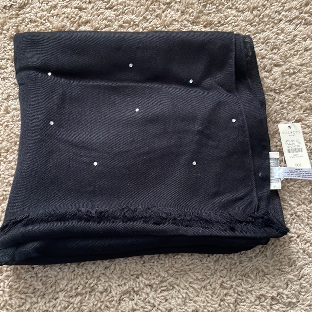 Black sheer wrap with crystal embellishments NEW